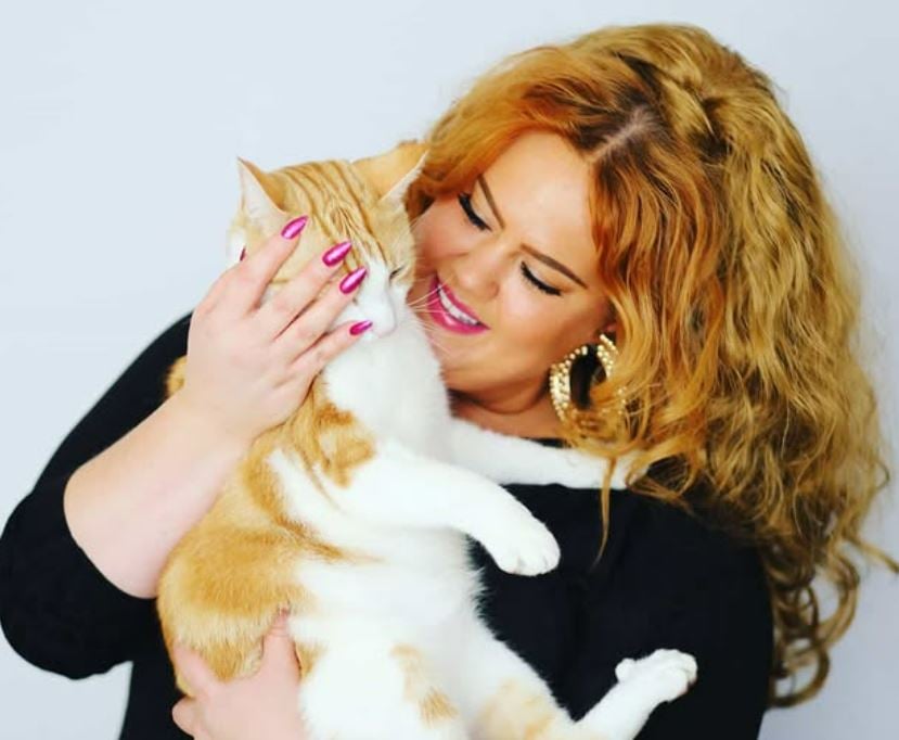 Donna Preston with her pet cat