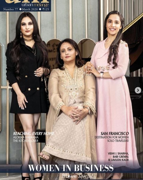 Dr Lavleen Kaur (extreme right) on the cover of the lifestyle magazine named 