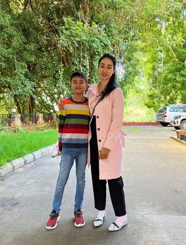 Dr Priti Challa during her vacation