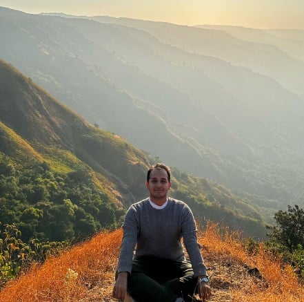 Dr Sid Warrier during a trip