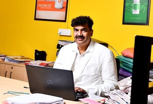 Dr. Jogender Singh in his office