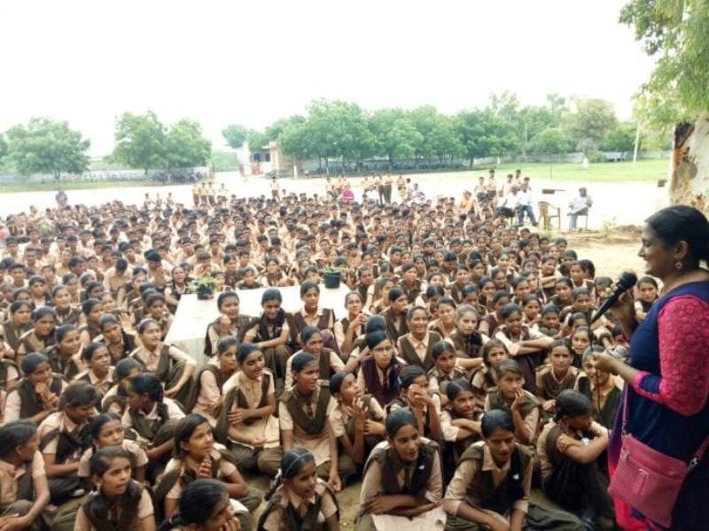 Dr. Kriti orienting the children