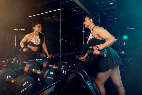 Dr. Rita Jairath in the gym