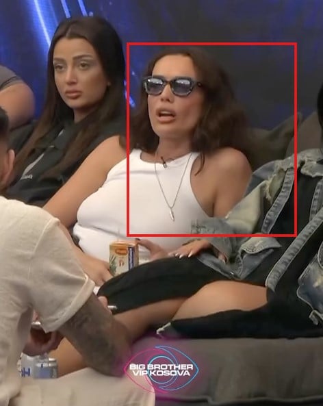 Drenusha Latifi in a still from the show Big Brother VIP Kosova Season 3 (2024)