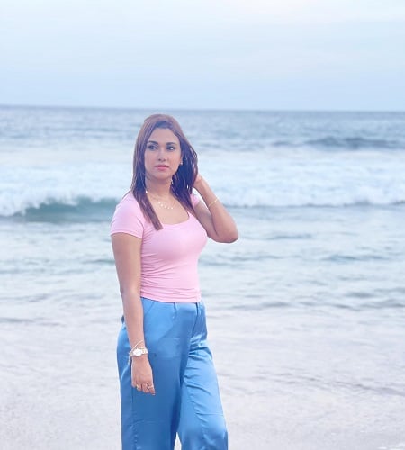 Eamin Haque Bobby during her vacation
