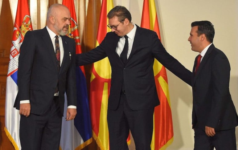 Edi Rama during the cooperation deal, 