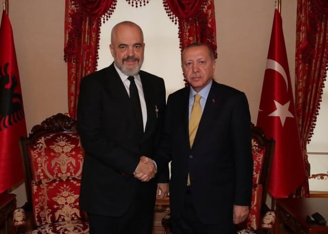 Edi Rama with President Recep Tayyip Erdoğan