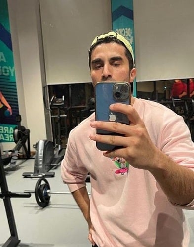 Eklavey Kashyap post workout at a gym