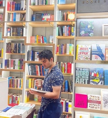 Eklavey Kashyap reading a book