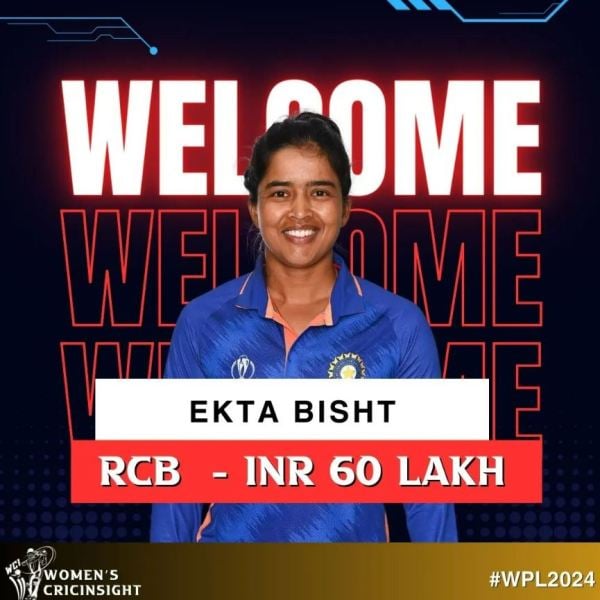 Ekta Bisht was sold to Royal Challengers Bangalore in the 2024 Women’s Premier League auction