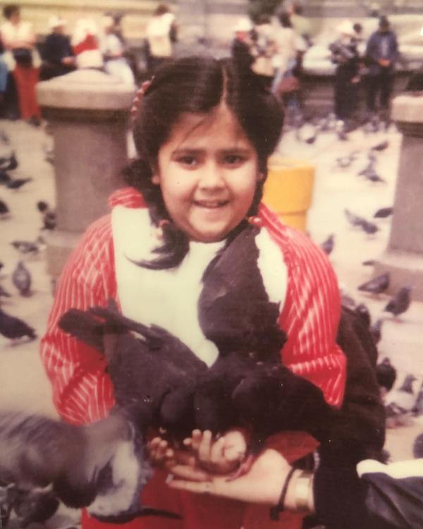 Ekta Kapoor in her childhood