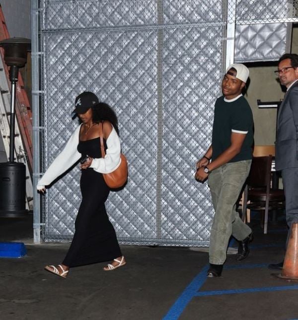 Elijah M. Cooper and Zahara Marley Jolie-Pitt after having dinner at Craig