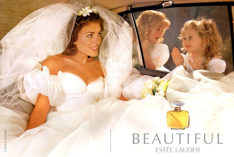 Elizabeth Hurley featured for Estée Lauder