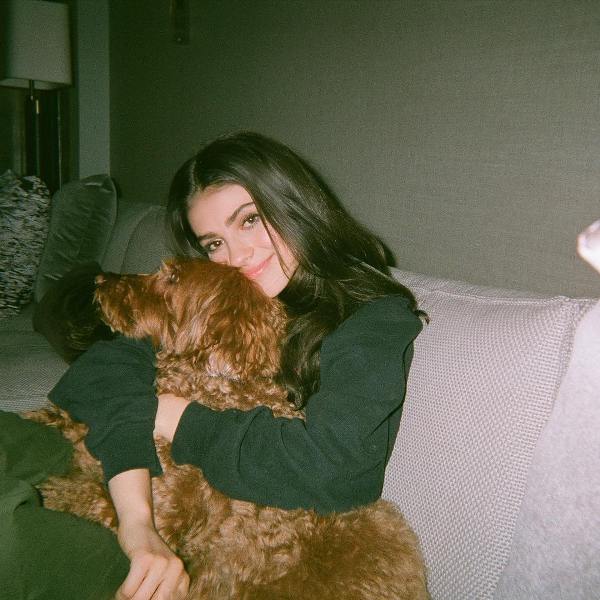 Ella Rubin with a dog