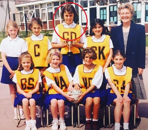 Ellie Taylor during her school days