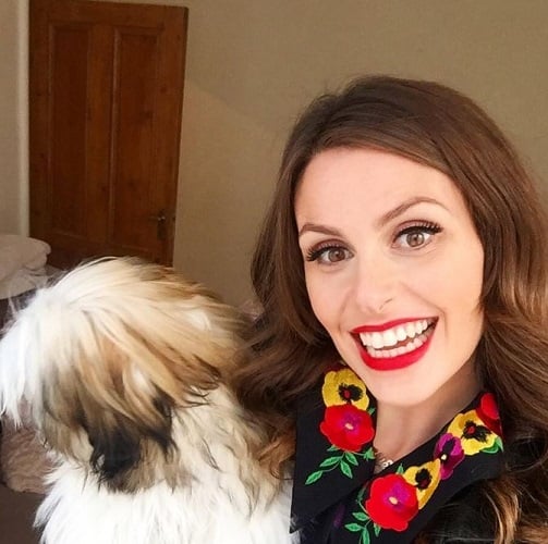 Ellie Taylor with her pet dog