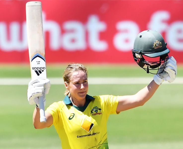Ellyse Perry after scoring her maiden ODI century