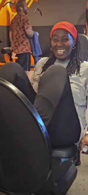 Elsa Rudge working out at the gym