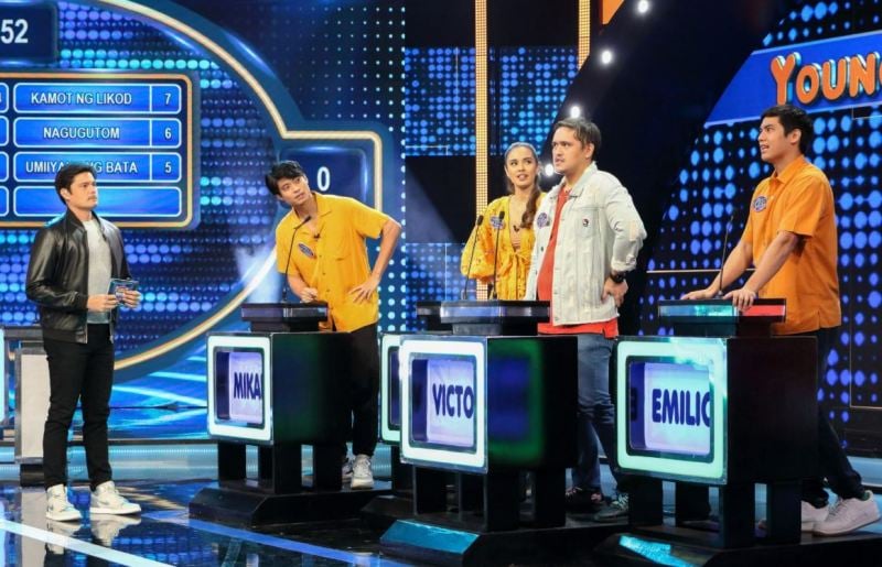 Emilio Daez (extreme right) in a still from the reality game show 