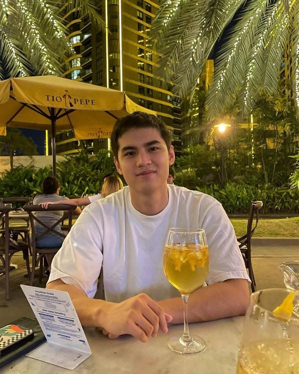 Emilio Daez while having wine