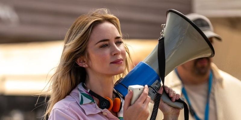 Emily Blunt in a still from the American action comedy film titled 