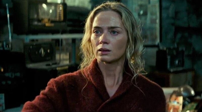 Emily Blunt in a still from the American post-apocalyptic horror film titled 