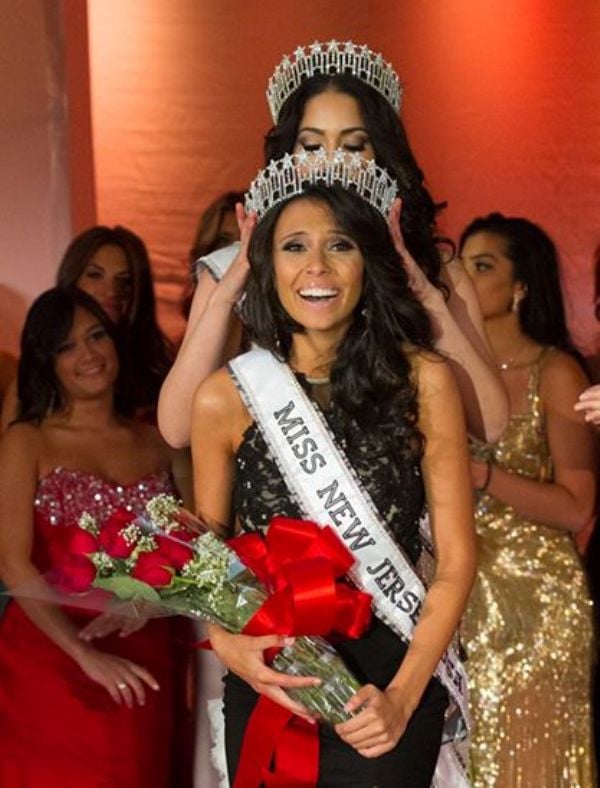 Emily Shah, while being crowned Miss New Jersey USA 2014