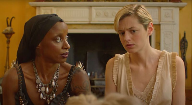 Emma Corrin (right) in a still from the English short film titled 