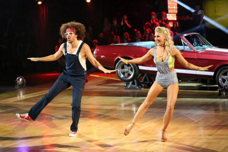Emma Slater and Redfoo during a performance on the show 
