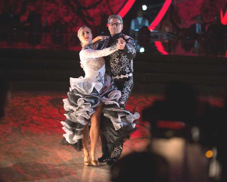 Emma Slater and Rick Perry during a performance on the show 
