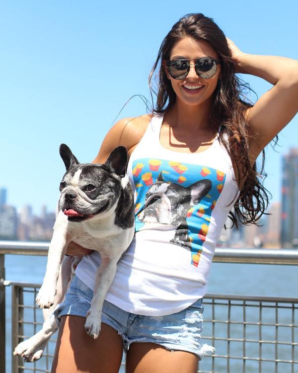 Erika Hammond with her pet dog Jacques