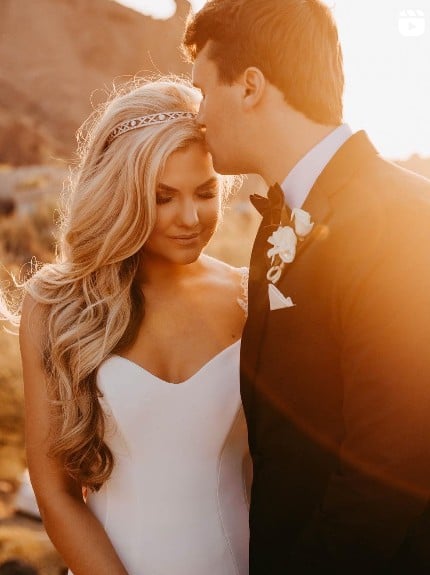 Erika Kirk and Charlie Kirk on their wedding day