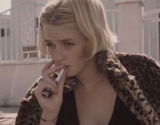 Esther McGregor while smoking a cigarette
