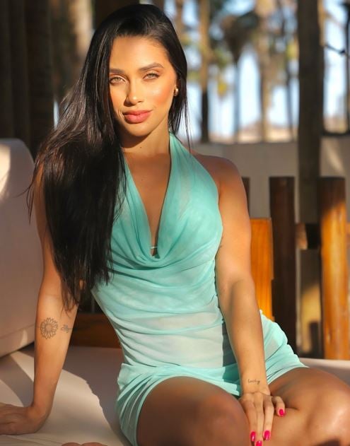 Eva Pacheco during a photoshoot for a local brand