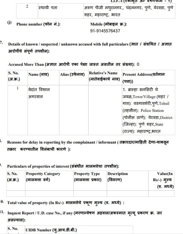 FIR against Vedant Agarwal