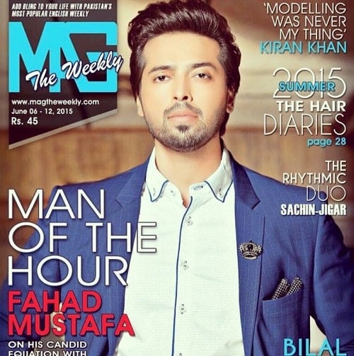 Fahad Mustafa featured on a magazine cover