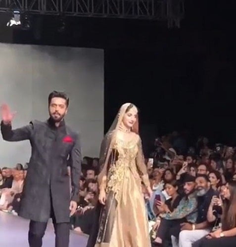 Fahad Mustafa in a fashion show