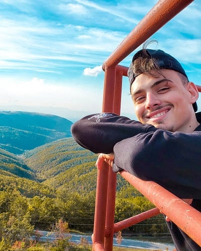 Faik Sllamniku during his vacation