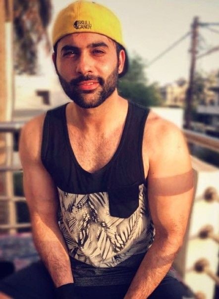 Faizan Sheikh after working out in the gym