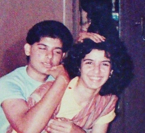 Farah Khan in her teenage years