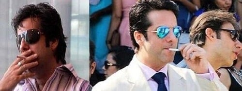 Fardeen Khan smoking cigarette
