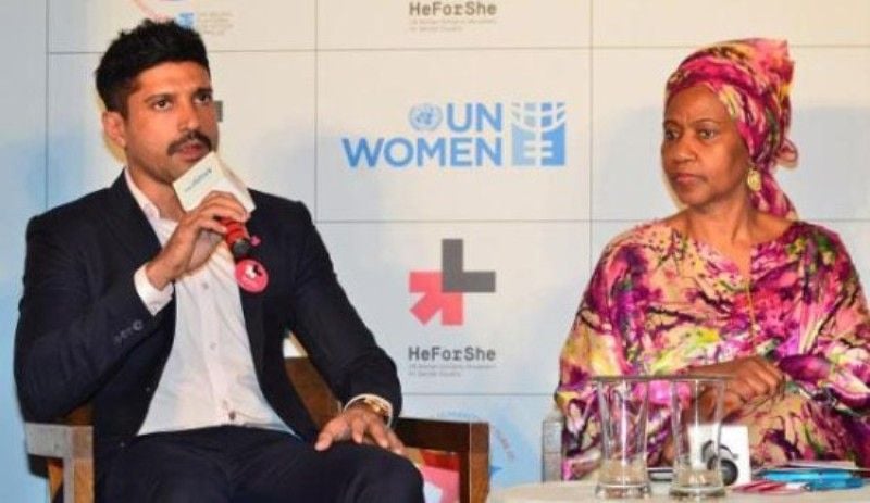 Farhan Akhtar at a UN Women