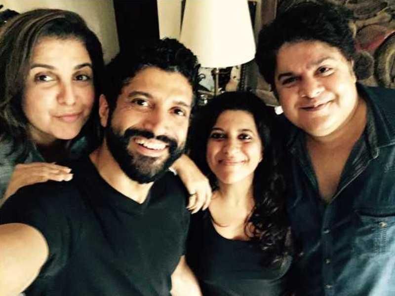 Farhan Akhtar with Farah Khan And Sajid Khan