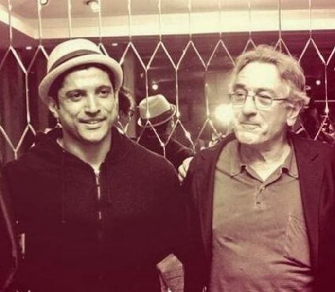 Farhan Akhtar with his Inspiration Robert De Niro