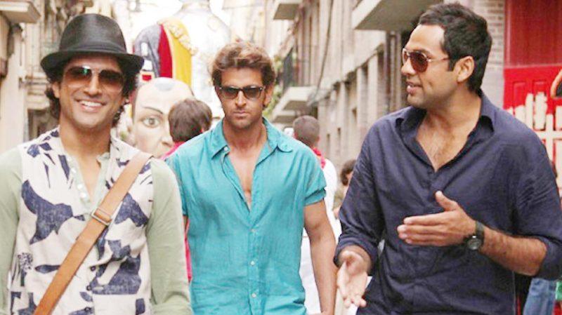 Farhan Akhtar with Hrithik And Abhay in Zindagi Na Milegi Dobara