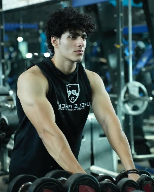 Farhan Khan during a workout session