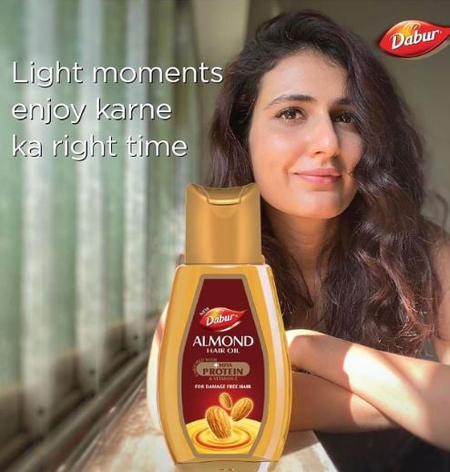 Fatima Sana Shaikh endorsing Dabur Almond