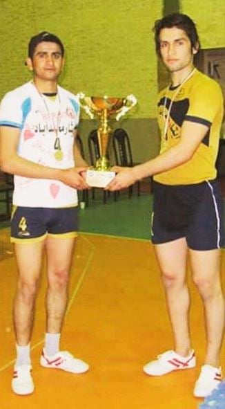 Fazel Atrachali (in yellow) during his teenage years