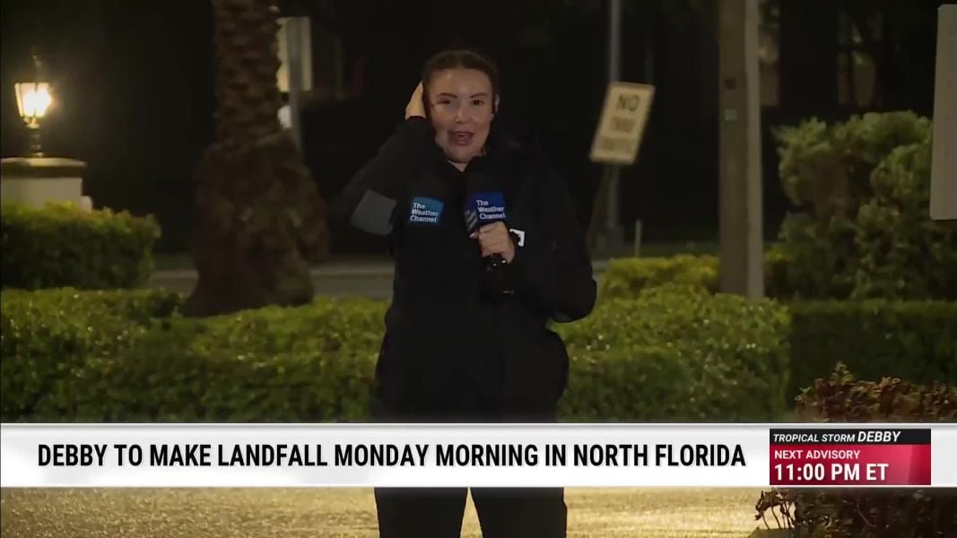 Felicia Combs reporting news on the The Weather Channel