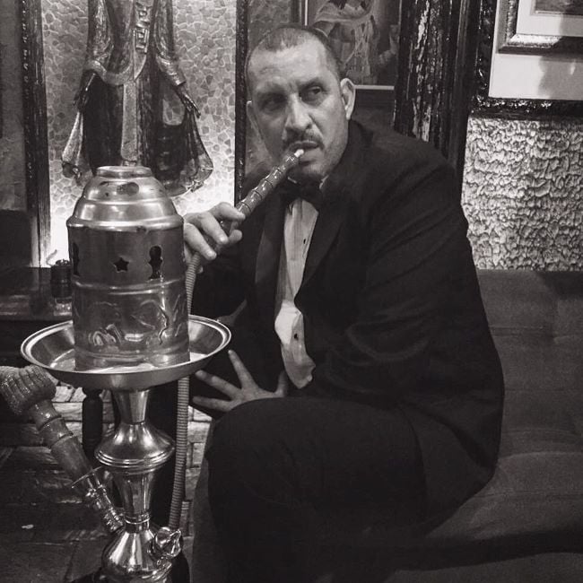 Fernando Solorzano smoking hookah